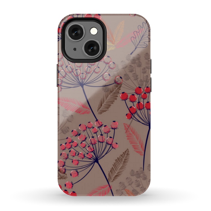 iPhone 13 mini StrongFit cute cherry pattern  by MALLIKA