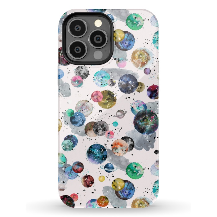iPhone 13 Pro Max StrongFit Space Planets by Ninola Design
