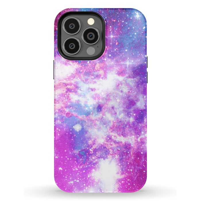 iPhone 13 Pro Max StrongFit Pink blue starry galaxy by Oana 