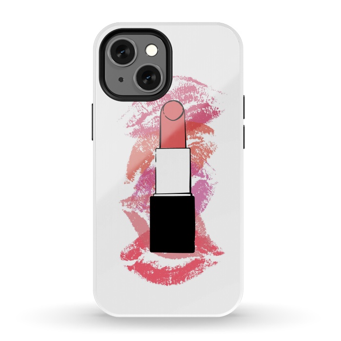iPhone 13 mini StrongFit Lipstick Kisses by Martina