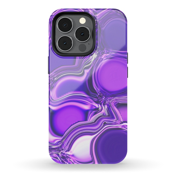 iPhone 13 pro StrongFit Purple Bubbles by Martina