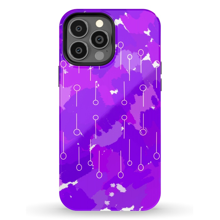 iPhone 13 Pro Max StrongFit Purple binary code patch design by Josie