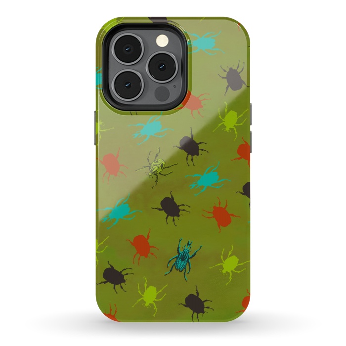 iPhone 13 pro StrongFit Beetles & Bugs by Lotti Brown