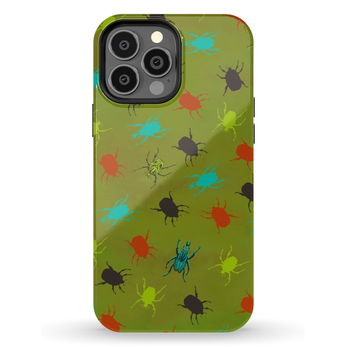 iPhone 13 Pro Max StrongFit Beetles & Bugs by Lotti Brown