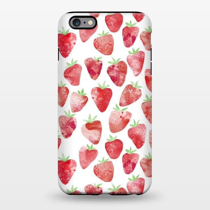 iPhone 6/6s plus StrongFit Strawberries Watercolor Painting by Nic Squirrell