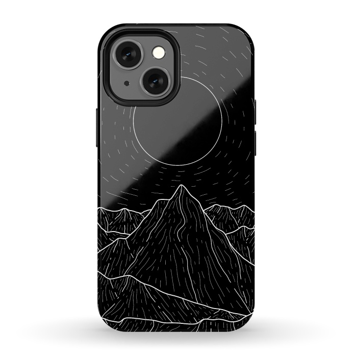 iPhone 13 mini StrongFit A dark mountain view by Steve Wade (Swade)