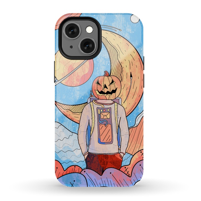 iPhone 13 mini StrongFit The pumpkin astronaut  by Steve Wade (Swade)