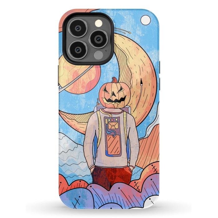 iPhone 13 Pro Max StrongFit The pumpkin astronaut  by Steve Wade (Swade)