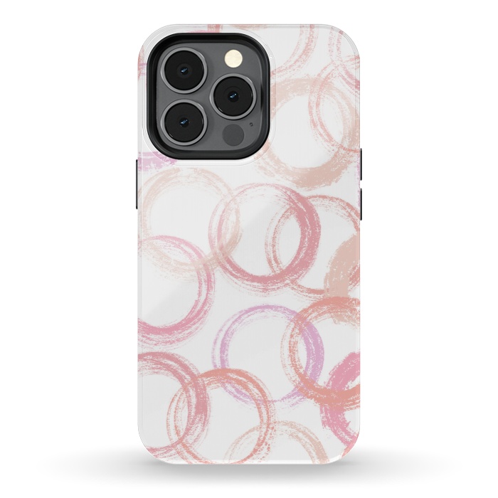 iPhone 13 pro StrongFit Pink Circles by Martina