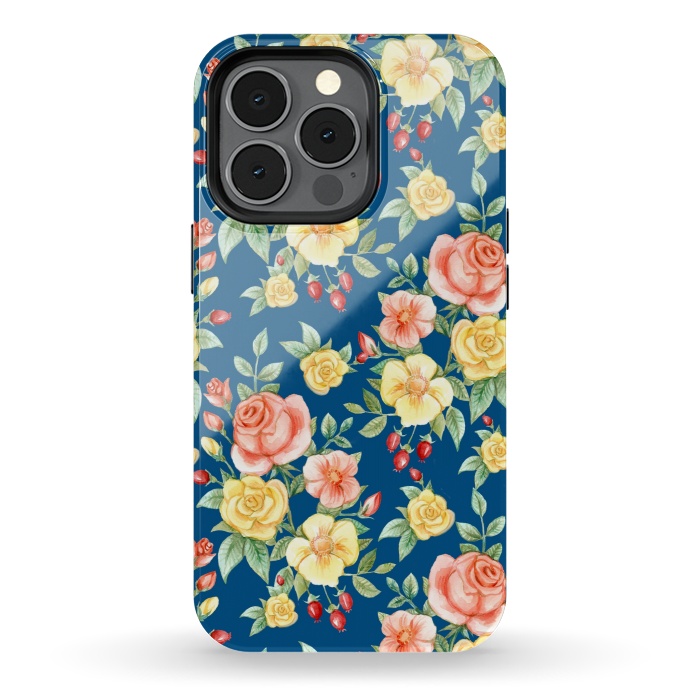 iPhone 13 pro StrongFit Pink and yellow roses  by Winston