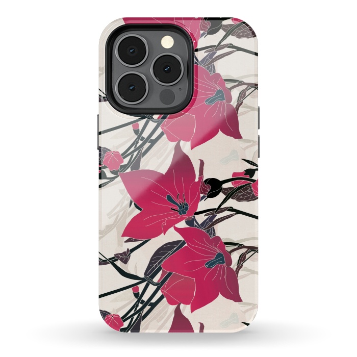 iPhone 13 pro StrongFit Red flowers 2 by Winston