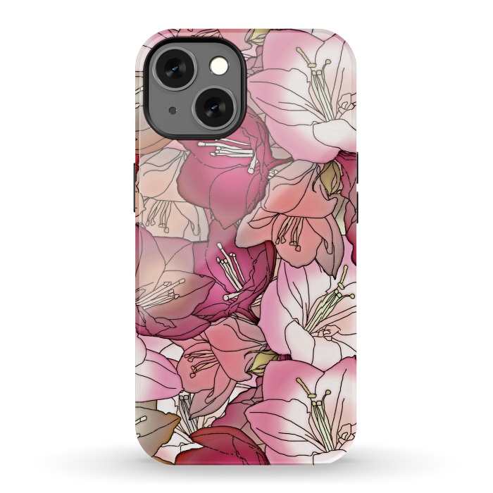 iPhone 13 StrongFit Pink flowers  by Winston