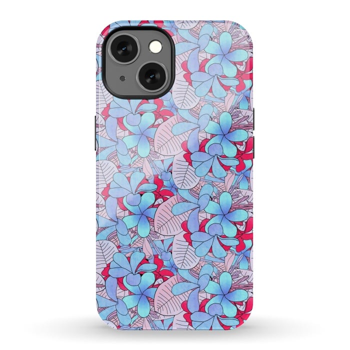 iPhone 13 StrongFit Red and blue flowers  by Winston
