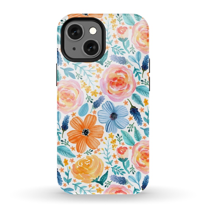 iPhone 13 mini StrongFit Bold Blooms by Tangerine-Tane