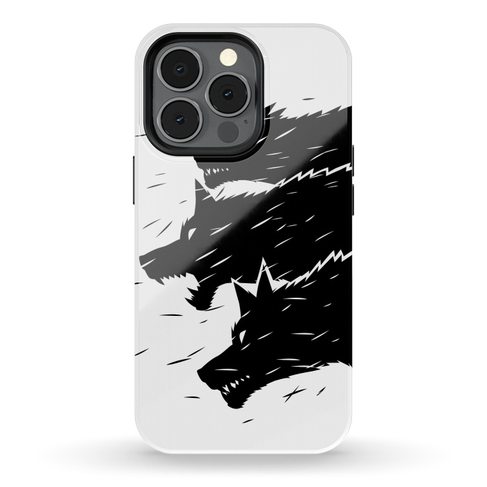 iPhone 13 pro StrongFit Three Wolves by Alberto