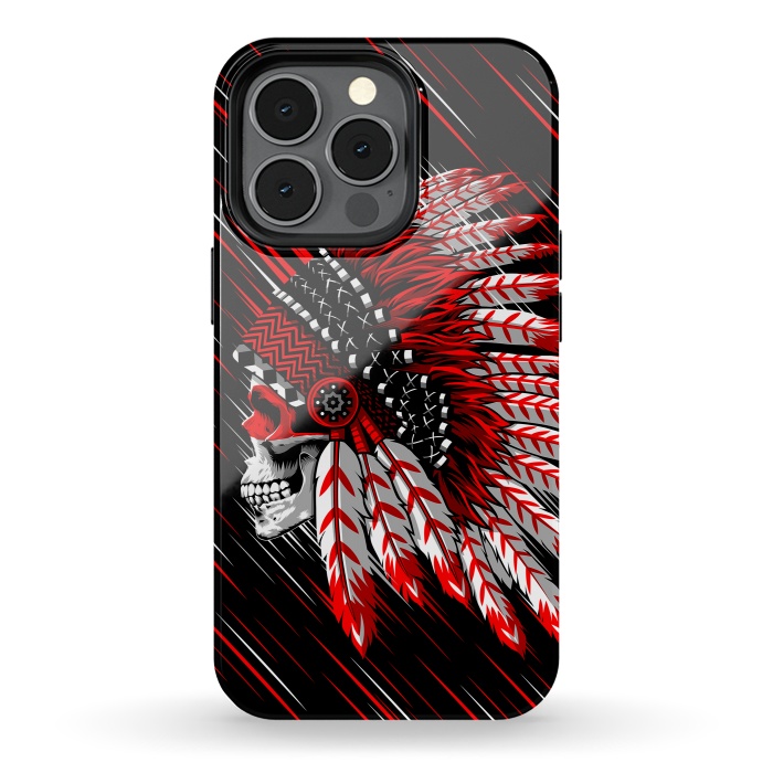 iPhone 13 pro StrongFit Indian Skull by Alberto