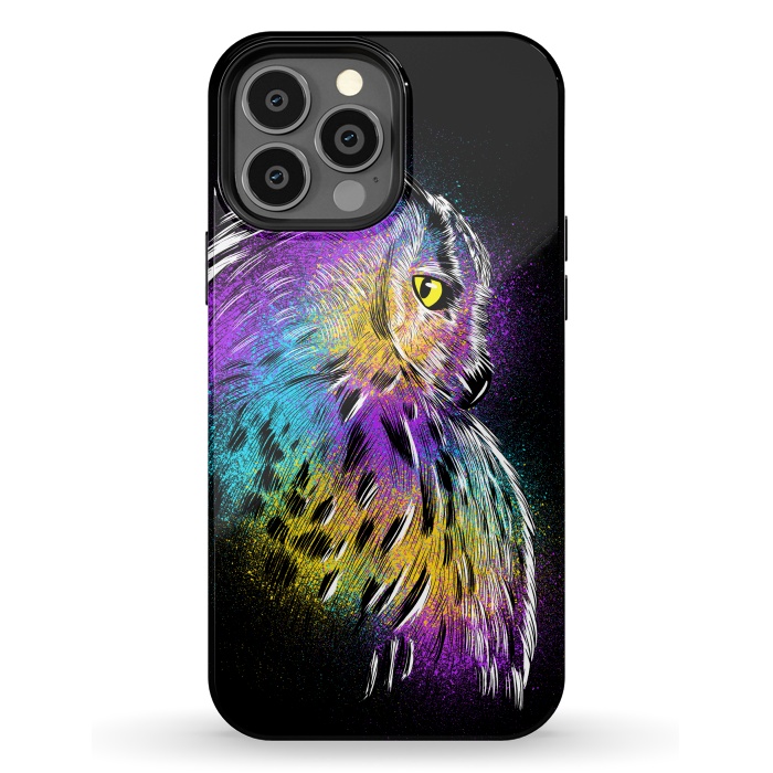 iPhone 13 Pro Max StrongFit Sketch Owl Colorful by Alberto