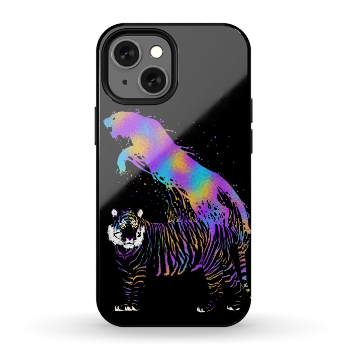 iPhone 13 mini StrongFit Tiger ink colorful by Alberto