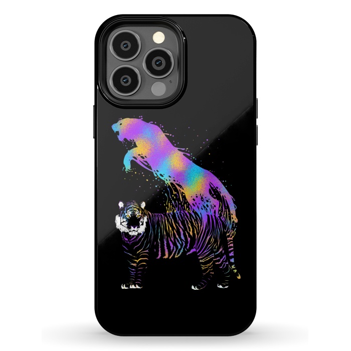iPhone 13 Pro Max StrongFit Tiger ink colorful by Alberto