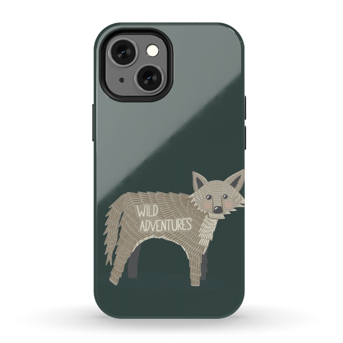 iPhone 13 mini StrongFit Wild Adventures Wolf  by Edith May