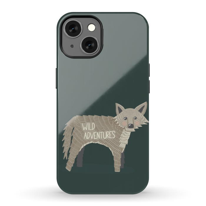 iPhone 13 StrongFit Wild Adventures Wolf  by Edith May