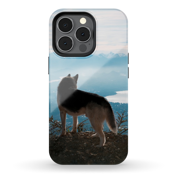 iPhone 13 pro StrongFit Wanderlust dog by Laura Nagel