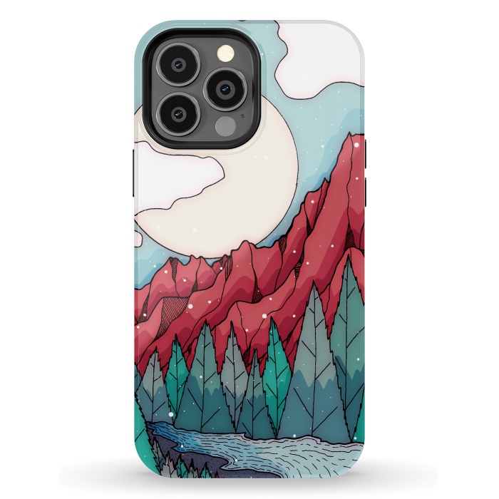 iPhone 13 Pro Max StrongFit The red winter mountain river by Steve Wade (Swade)
