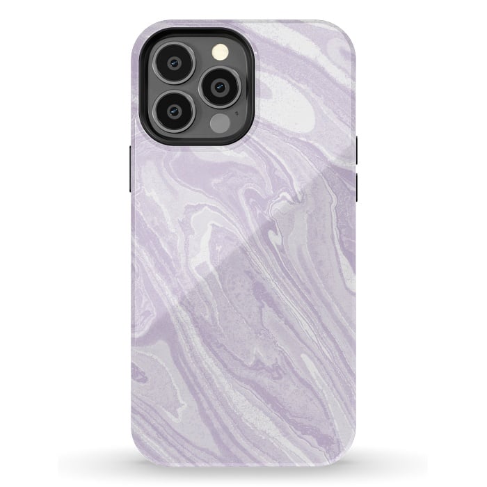 iPhone 13 Pro Max StrongFit Pastel Purple lavender liquid marble by Oana 