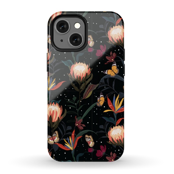 iPhone 13 mini StrongFit copper floral pattern by MALLIKA