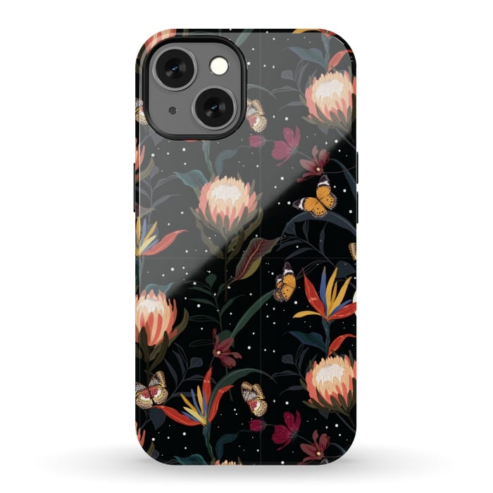iPhone 13 StrongFit copper floral pattern by MALLIKA
