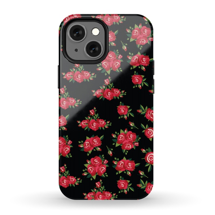 iPhone 13 mini StrongFit red pretty roses by MALLIKA