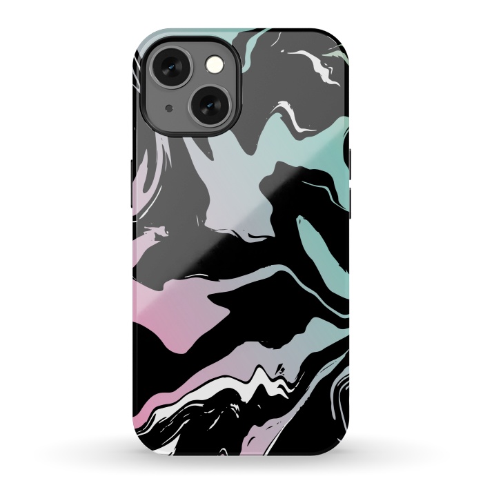 iPhone 13 StrongFit BLUE PINK MARBLE PRINT 3 by MALLIKA
