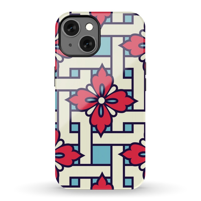 iPhone 13 StrongFit RED MAZE LOVE by MALLIKA