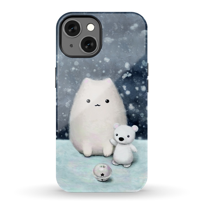 iPhone 13 StrongFit Winter cat by Laura Nagel