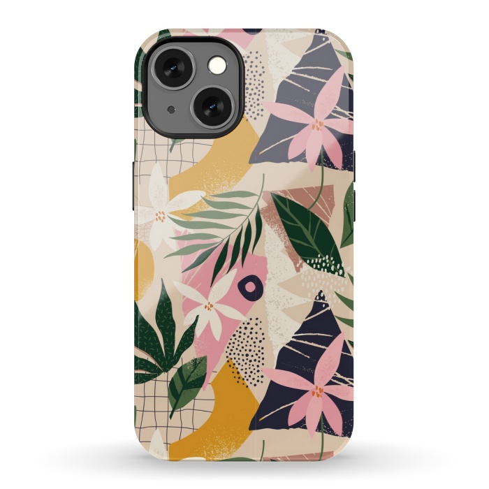 iPhone 13 StrongFit tropical love leaves 2 by MALLIKA
