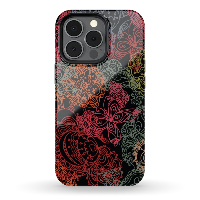 iPhone 13 pro StrongFit pretty butterfly pattern by MALLIKA