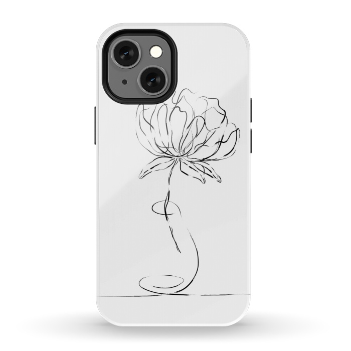 iPhone 13 mini StrongFit Black Bloom by Martina