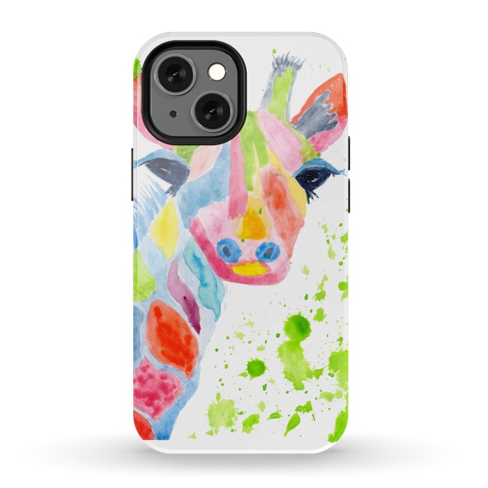 iPhone 13 mini StrongFit Giraffe watercolor  by ArtKingdom7