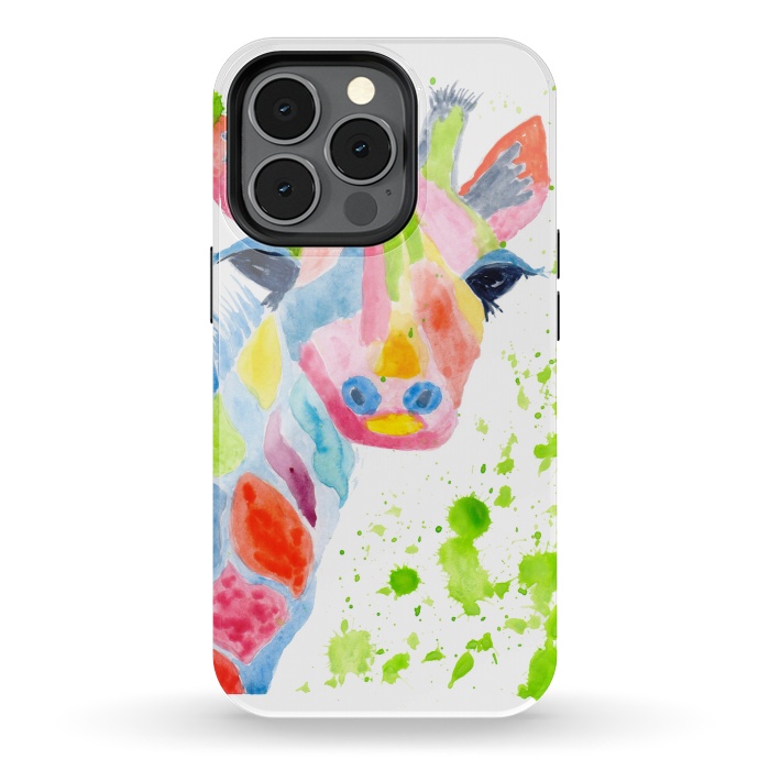 iPhone 13 pro StrongFit Giraffe watercolor  by ArtKingdom7