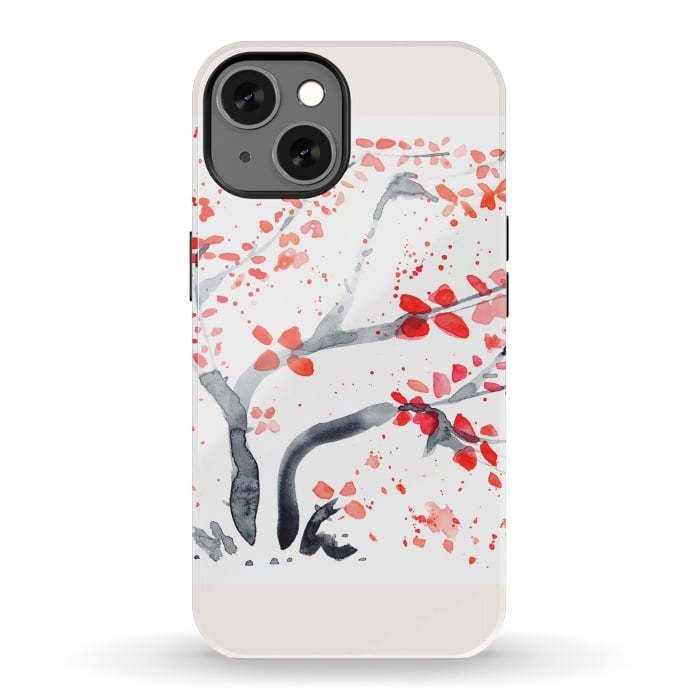 iPhone 13 StrongFit Sakura painting watercolor by ArtKingdom7