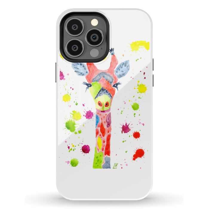 iPhone 13 Pro Max StrongFit Giraffe watercolor 2 by ArtKingdom7