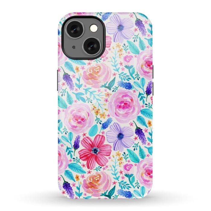 iPhone 13 StrongFit Bold Blooms - Cool Colours por Tangerine-Tane