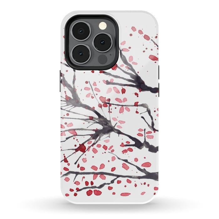 iPhone 13 pro StrongFit Sakura watercolor 1 by ArtKingdom7