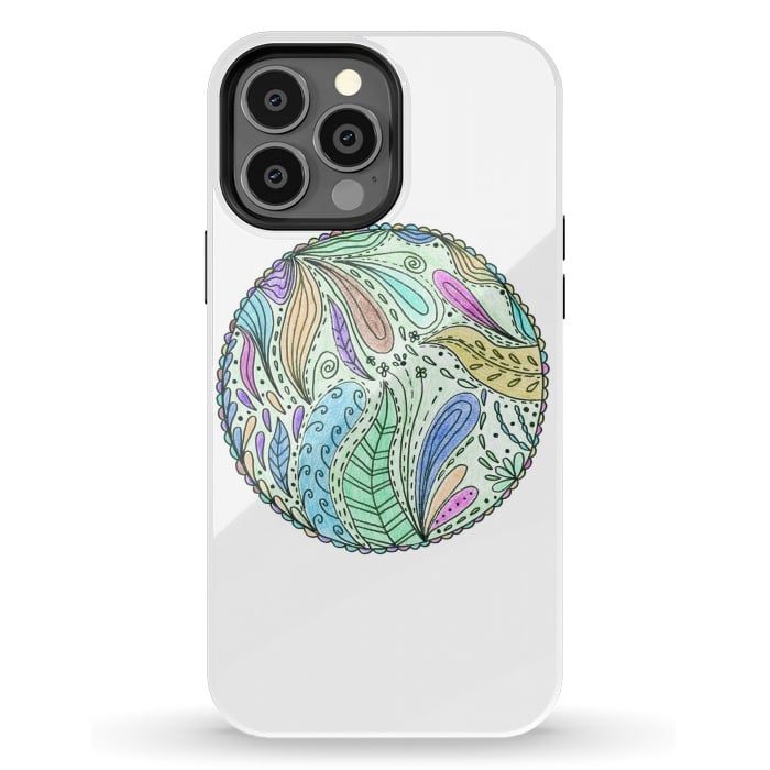 iPhone 13 Pro Max StrongFit Floral mandala 5 by ArtKingdom7