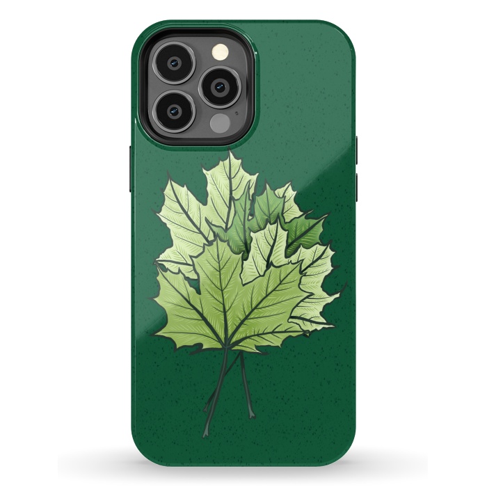 iPhone 13 Pro Max StrongFit Green Maple Leaves In Spring by Boriana Giormova