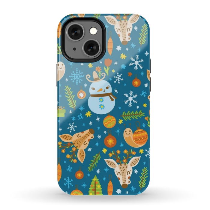 iPhone 13 mini StrongFit snowman is love by MALLIKA