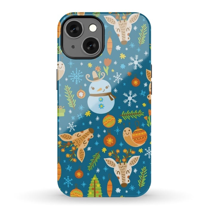 iPhone 13 StrongFit snowman is love by MALLIKA