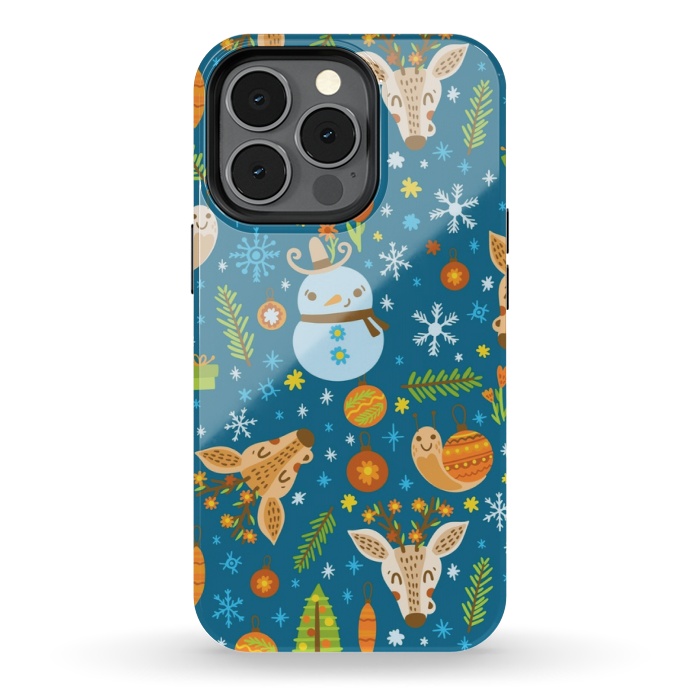 iPhone 13 pro StrongFit snowman is love by MALLIKA
