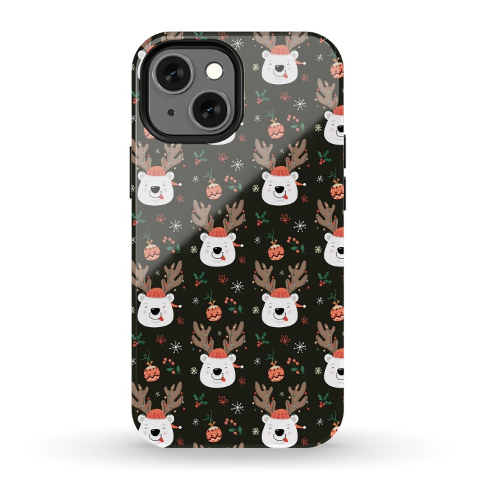 iPhone 13 mini StrongFit cute rein deer love by MALLIKA