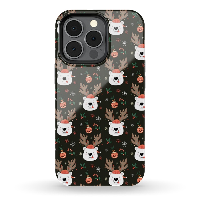 iPhone 13 pro StrongFit cute rein deer love by MALLIKA